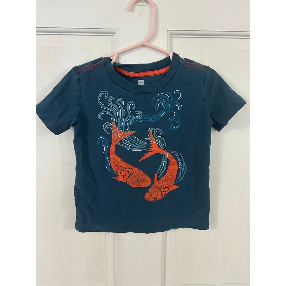 Tea Collection Koi Fish Graphic T-Shirt Size 18-24